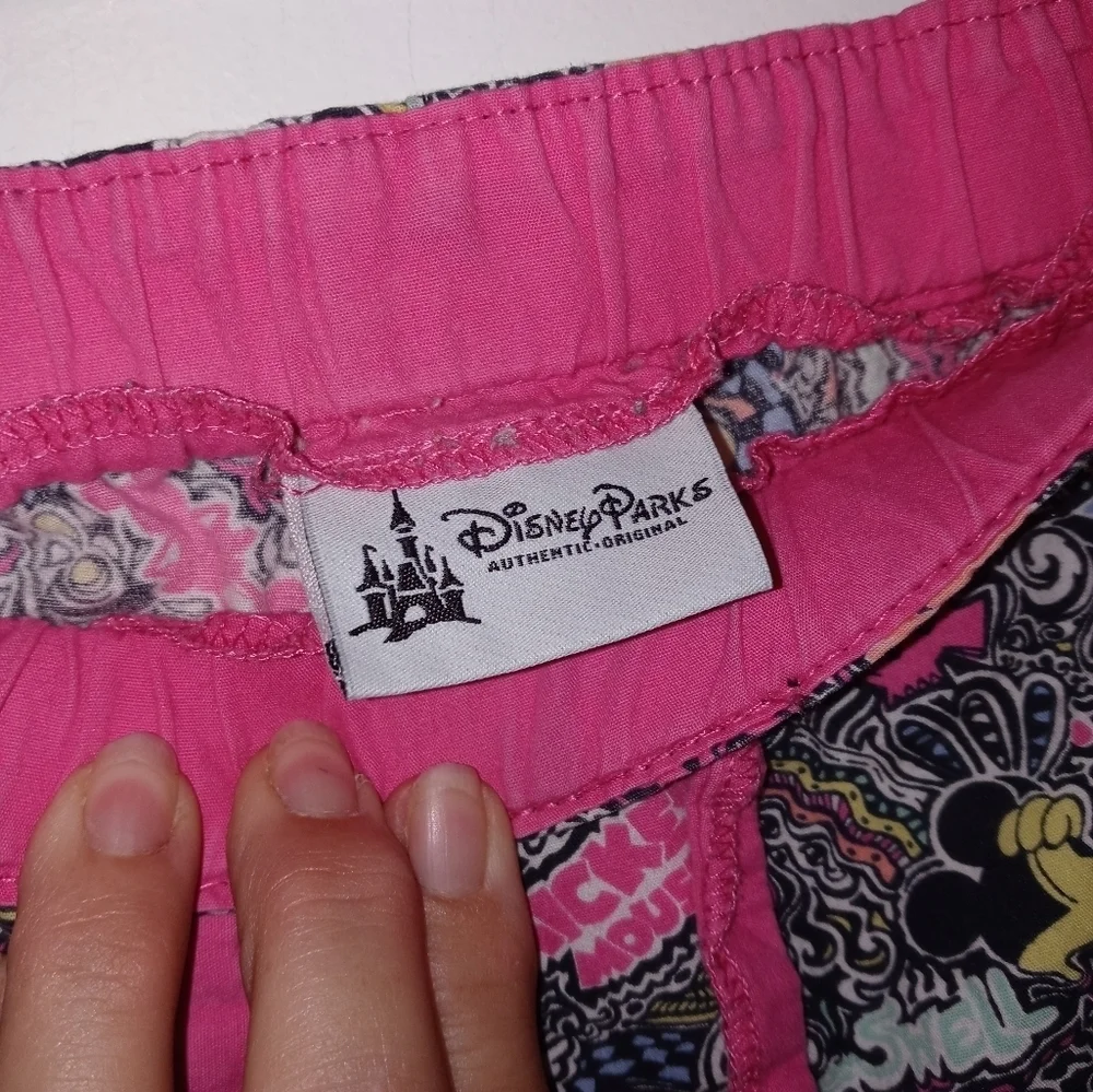 Disney Parks gray Pink Mickey Mouse Lounge Pants Drawstring Waist XXL - Picture 4 of 7